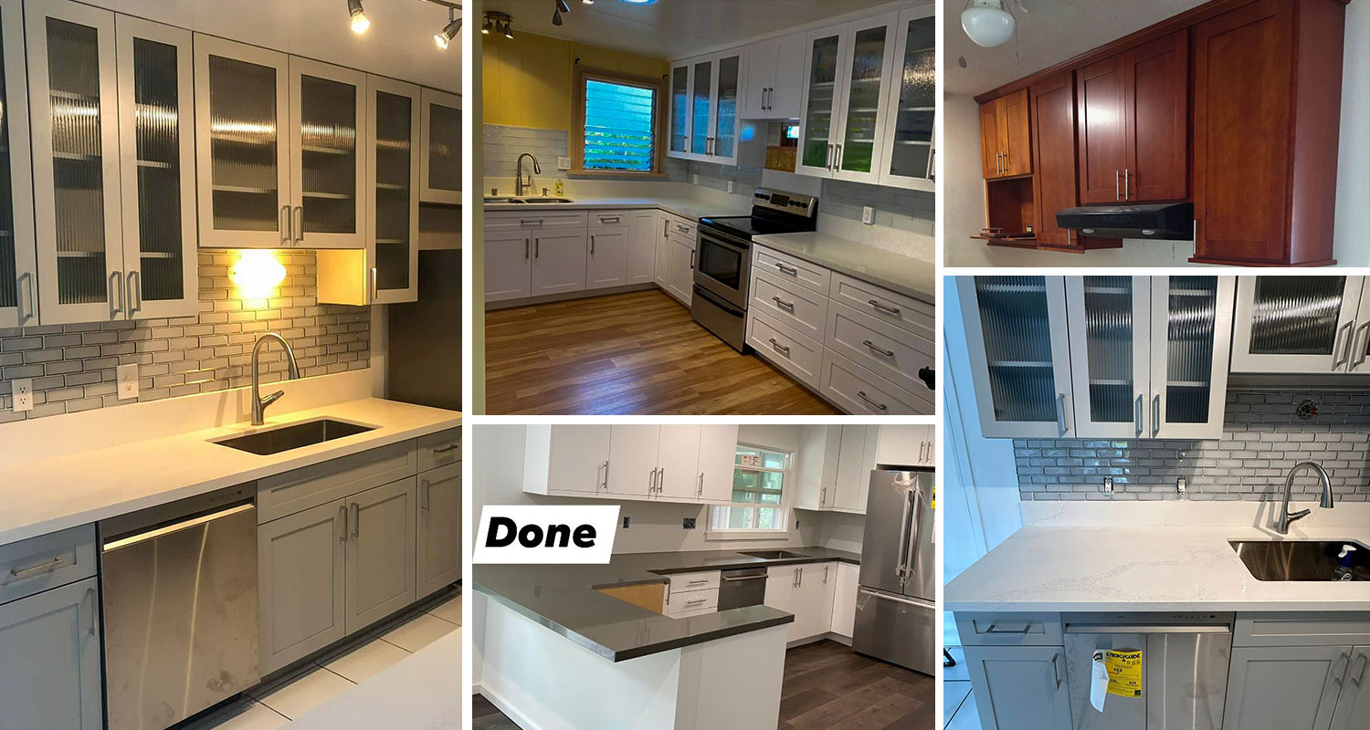 images of kitchen renovation work completed by RGL Handyman Service, LLC
